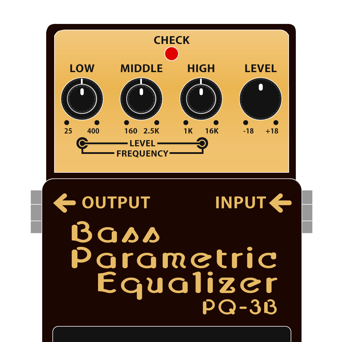 BOSS PQ-3B Bass Parametric Equalizer ベースパラメトリックイコライザーイラスト