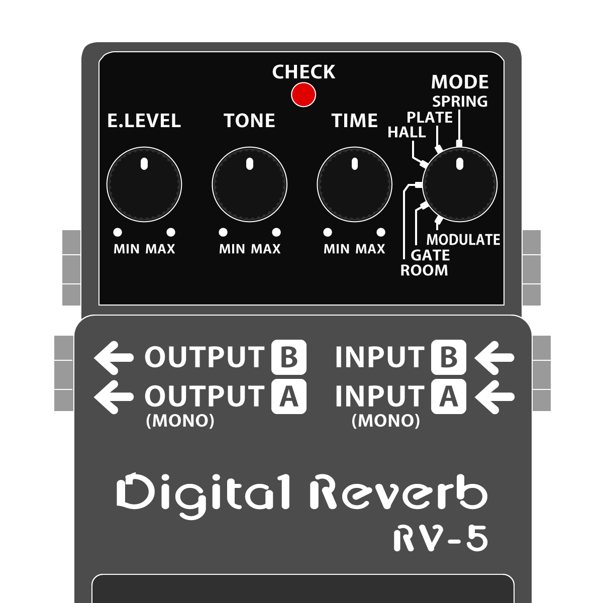 BOSS RV-5 Digital Reverb デジタルリバーブイラスト