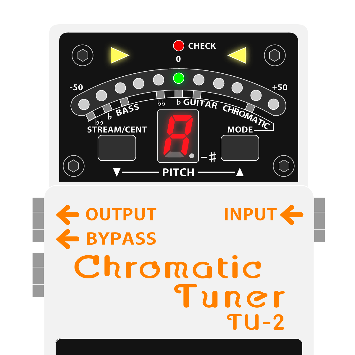 BOSS TU-2 Chromatic Tuner クロマチックチューナーイラスト